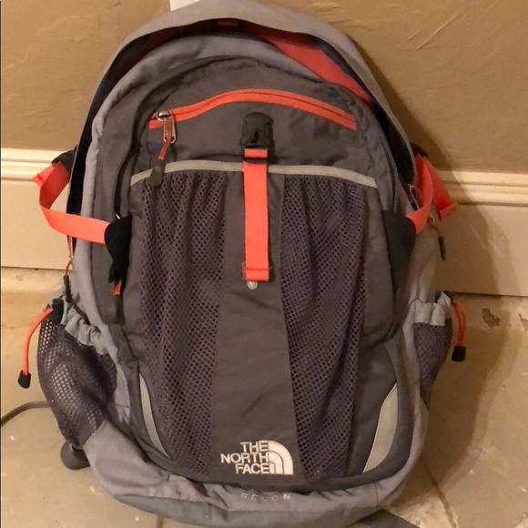 coral north face backpack
